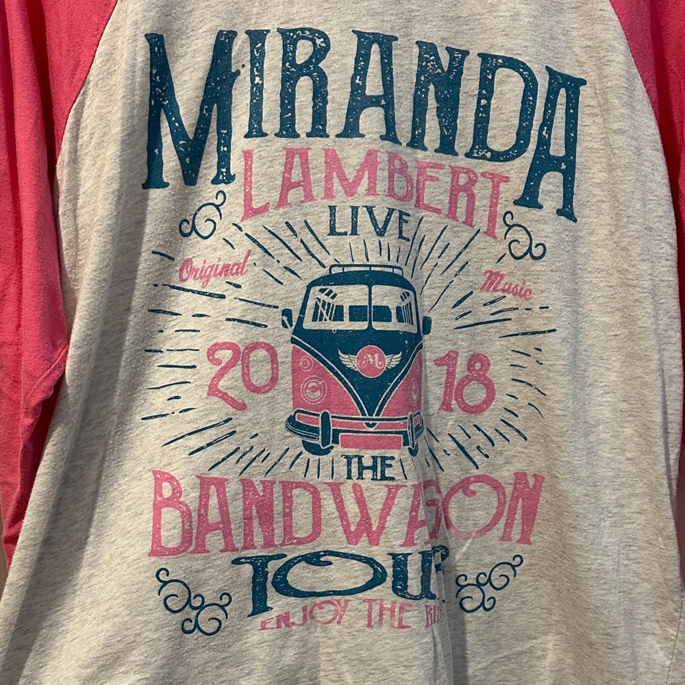Women’s Miranda Lambert 2018 tour concert Shirt - Gray and Pink